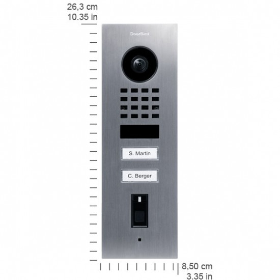 DoorBird IP Video Türst. D1102FV Fingerpr. Edels. V2A, Unterpu