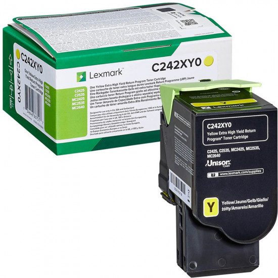 Lexmark C242XY0 Extra High Yield Return Programme | Toner cartridge | Yellow