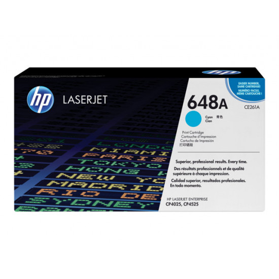 HP Toner CE261A cyan HV improoved ColorSphere toner Smart Printing Technology Color LaserJet CM4025/CP4525 11000 pages