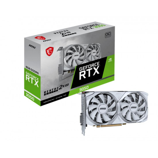 Graphics Card|MSI|NVIDIA GeForce RTX 3050|8 GB|GDDR6|128 bit|1xDVI-D|1xHDMI|1xDisplayPort|3050VEN2XXSWHI8GOC