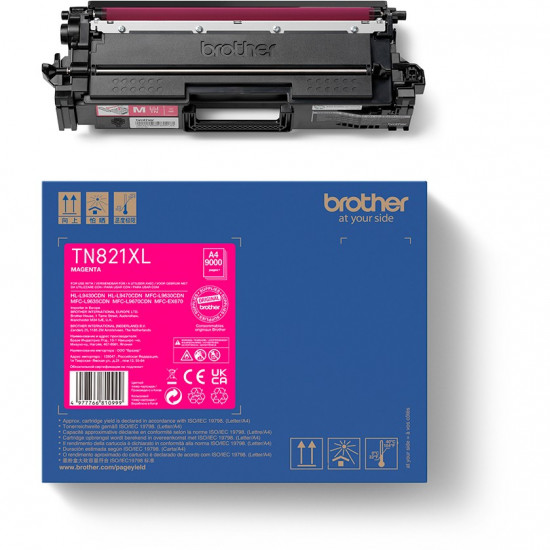 Brother Toner TN-821XLM Magenta bis zu 9.000 Seiten