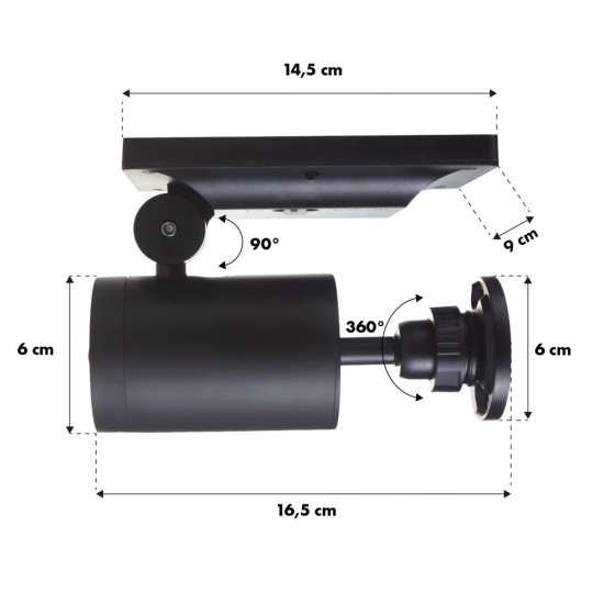 Dummy Solar CCTV Camera Flashing LED SOL1801S