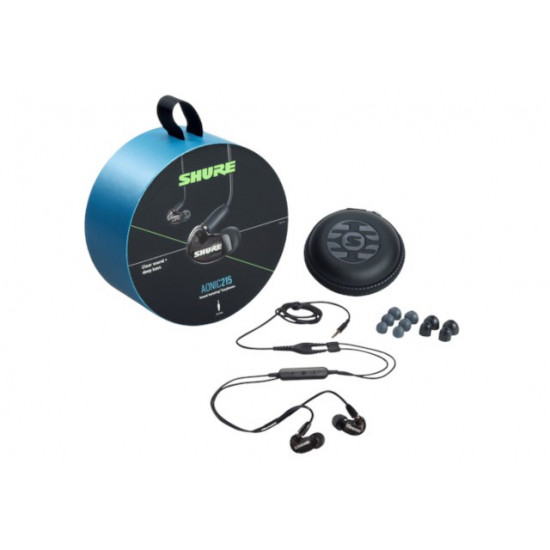 Shure AONIC 215 - in-ear headphones with single transducer and 3.5mm cable (black)