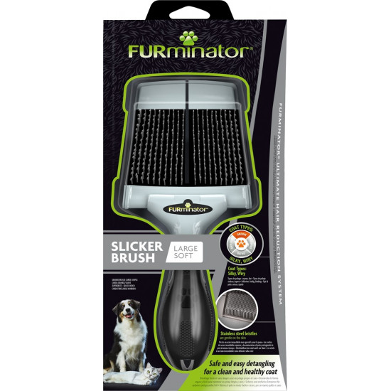 FURminator - Poodle Brush for Dogs and Cats - L Soft