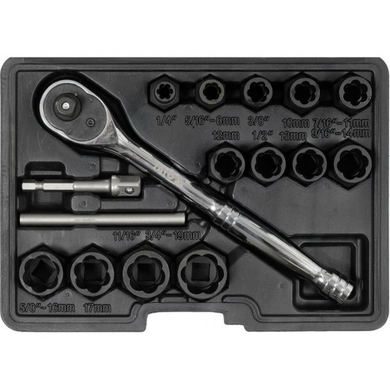 Yato YT-05897 screw/bolt extractor 16 pc(s)