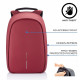 XD DESIGN ANTI-THEFT BACKPACK BOBBY HERO REGULAR RED P/N: P705.294