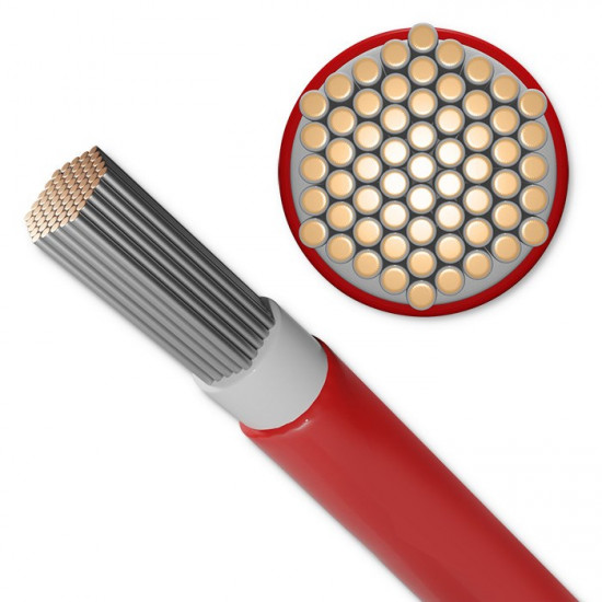 Qoltec 53850 Photovoltaic solar cable | 4mm² | 100m | red