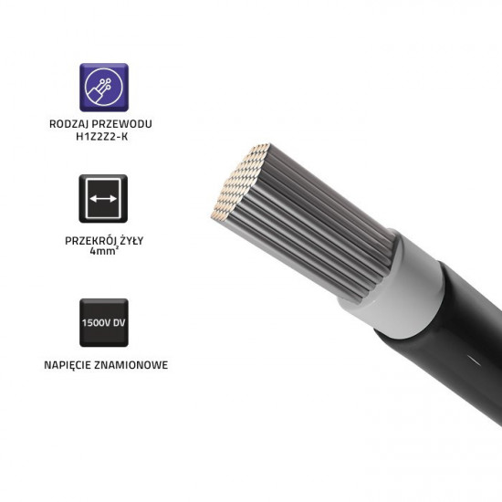 Qoltec 53851 Photovoltaic solar cable | 4mm² | 100m | black