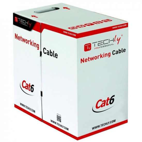 Techly ITP-C6U-RI networking cable Grey 305 m Cat6 U/UTP (UTP)