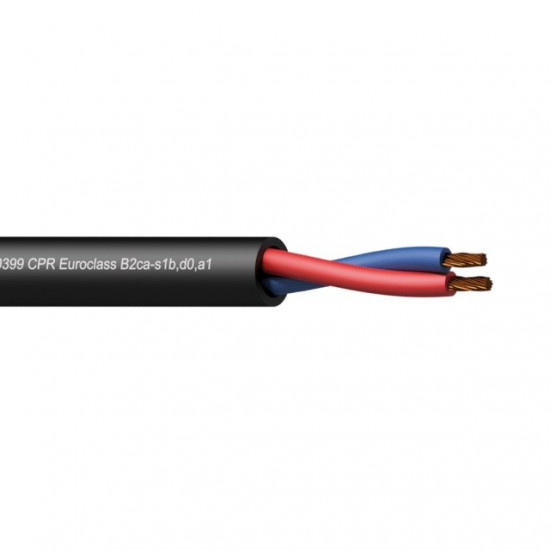 PROCAB CLS225-B2CA/3 – Loudspeaker cable - 2 x 2.5 mm2 - 13 AWG -  EN50399 CPR Euroclass B2ca-s1b,d0,a1 100 m wooden reel