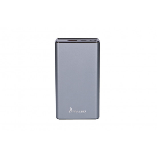 Extralink Powerbank EPB-127 30000mAh Silver Power bank, 65W PD, USB-C