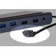 UNITEK HUB USB-C D1022B; USB-A x3, USB-C PD, HDMI x2, VGA, Ethernet RJ45, SD, Micro SD, 3.5mm Audio