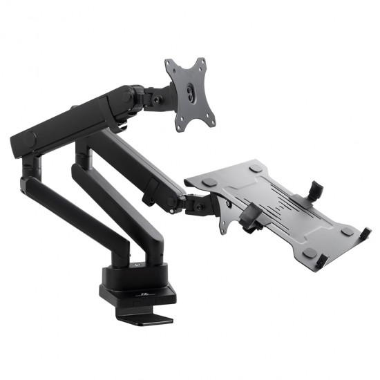 Maclean MC-813 Dual Desk Mount for a Monitor and a Laptop 17 -32 2x8kg VESA 75x75, 100x100