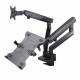 Maclean MC-813 Dual Desk Mount for a Monitor and a Laptop 17 -32 2x8kg VESA 75x75, 100x100