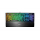 SteelSeries Apex 3 Gaming Keyboard, US Layout, Wired, Black SteelSeries Apex 3  Gaming keyboard, IP32 water resistant for protection against spills, Customizable 10-zone RGB illumination reacts to games and Discord, Whisper quiet gaming switches last for