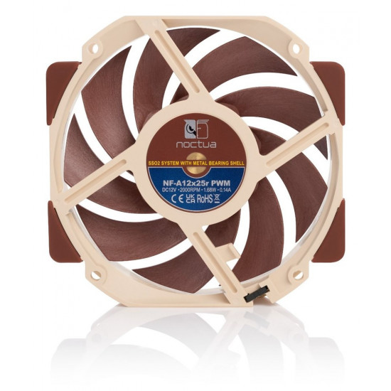 Noctua NF-A12X25R PWM Computer case Fan 12 cm Beige, Brown