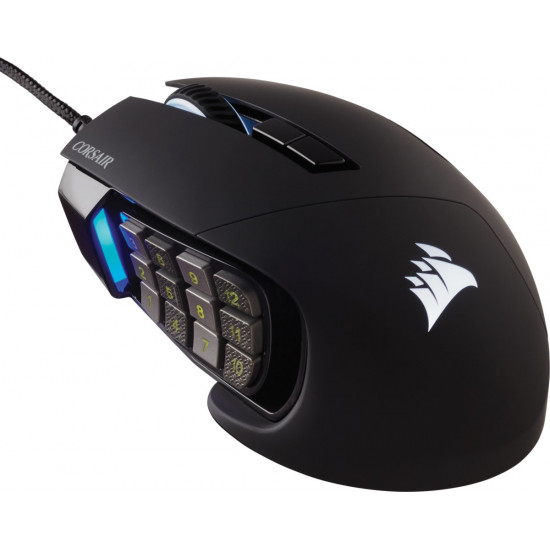 Corsair Gaming Mouse Scimitar RGB Elite Optical Wired 17 Keys 18000 dpi black