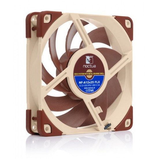 Noctua NF A12x25 FLX Computer case Fan 12 cm Beige, Red