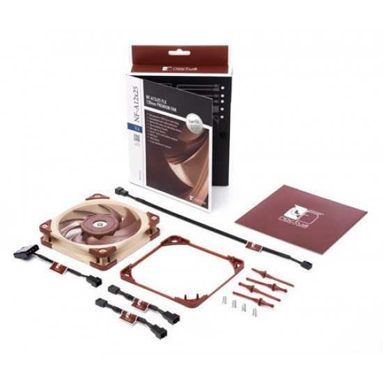 Noctua NF A12x25 FLX Computer case Fan 12 cm Beige, Red