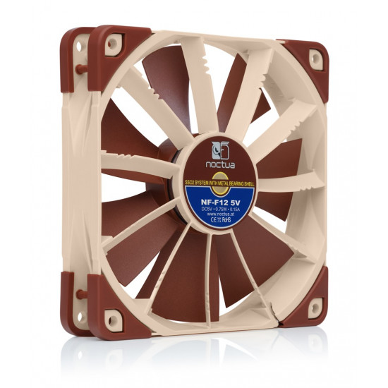 Noctua NF-F12 Computer case Fan 12 cm Beige, Brown