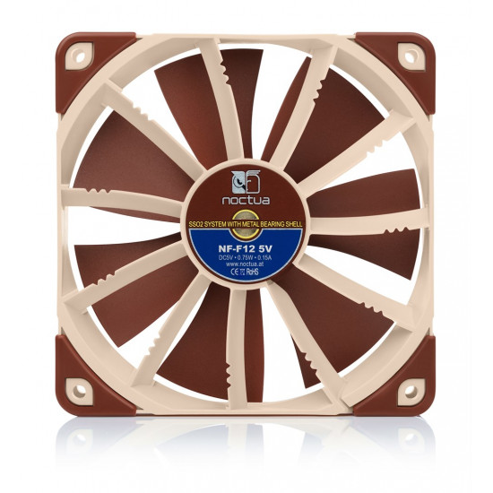 Noctua NF-F12 Computer case Fan 12 cm Beige, Brown