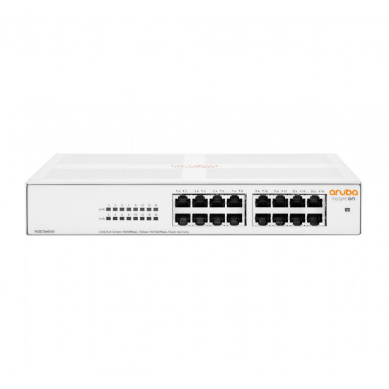 HPE Aruba Networking Aruba Instant On 1430 16G Unmanaged L2 Gigabit Ethernet (10/100/1000) 1U White