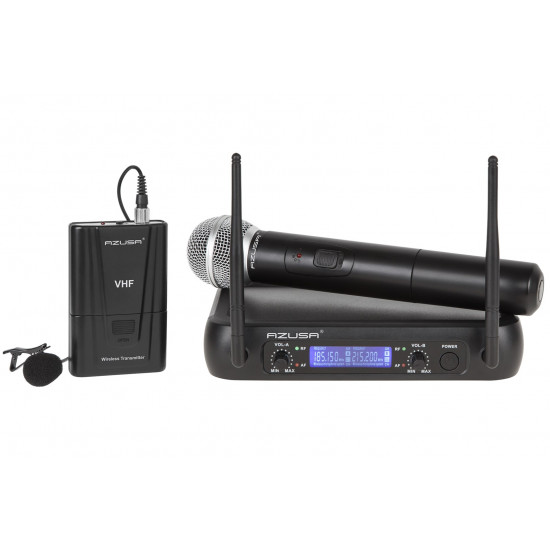 2-channel VHF microphone WR-358LD (1 x handheld mic + 1x clip)