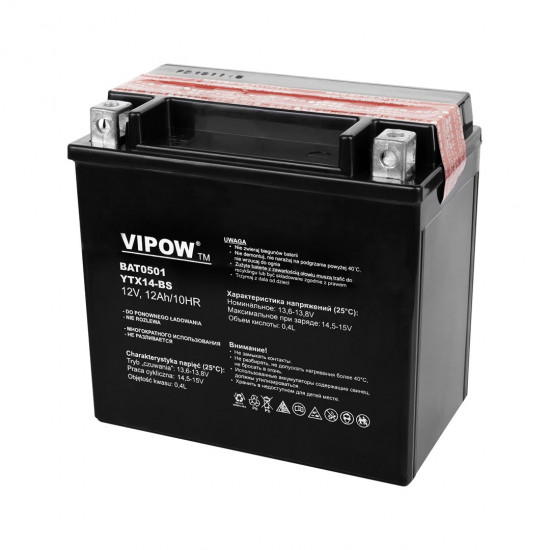 VIPOW Type MC Motorcycle Battery Pack 12V 12Ah