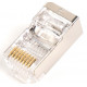 RJ45 (8P8C) loop-through plug, cat.5e, shielded, AWG 26-24, pack of 100 pcs.