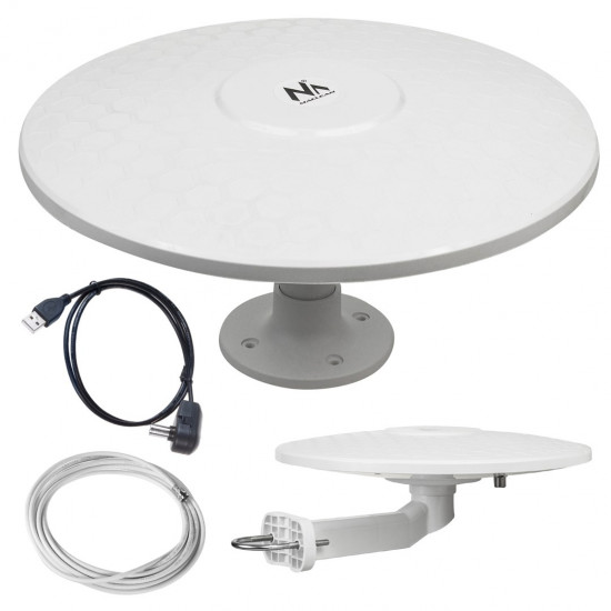 Maclean MCTV-947 Camper Active Multidirectional DVB-T Aerial, perfect for yachts, campers, caravans, trucks, cabins, balconies, patios.