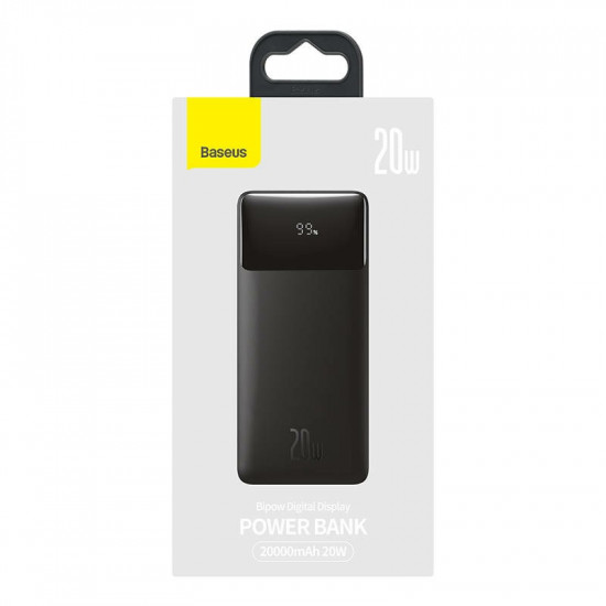 Powerbank Baseus Bipow Digital Display PPBD050501 20000mAh 20W PD QC 3.0 2x USB-A 1x USB-C + CABLE