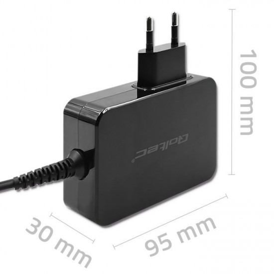 Qoltec GaN POWER PRO Charger | 1xUSB-C | 90W | 5-20V | 3-4.5A | Black