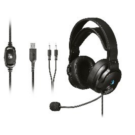 A4TECH Bloody G330p USB+AUX3.5-4P Black Headphones