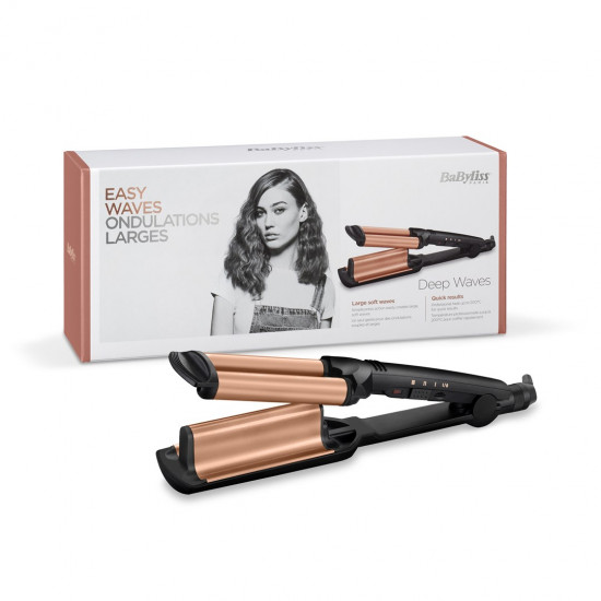 BaByliss Deep Waves Curling iron Warm Black, Orange 98.4 (2.5 m)