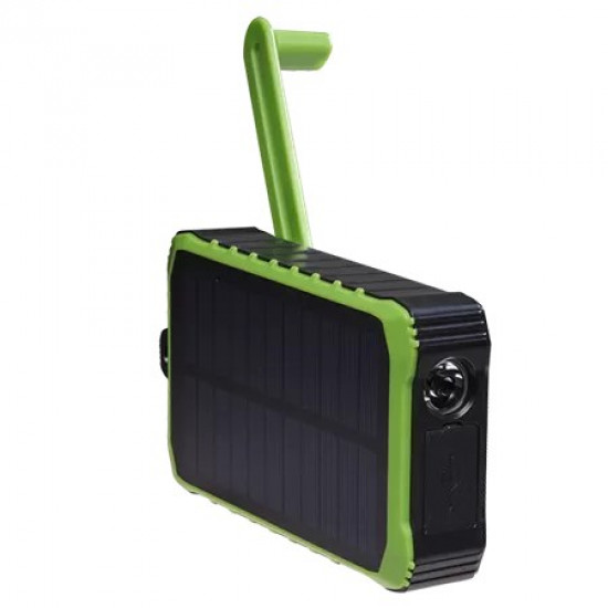 Denver PSO-10012 10000mAh Solar Power Bank with Handle Dynamo