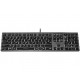 A4Tech FSTYLER FX60H (White Backlit) keyboard USB QWERTY Black, Grey