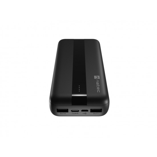 NATEC TREVI POWERBANK 20000MAH 2X USB-A + 1X USB-C BLACK