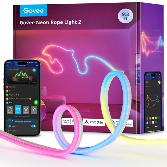 Govee H61D3 Neon Lights 2 3m | LED Lighting | Matter, HomeKit, Google, Alexa, SmartThings