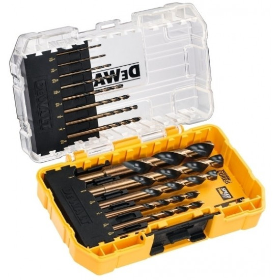 Drill bit set 14pcs Black\Gold