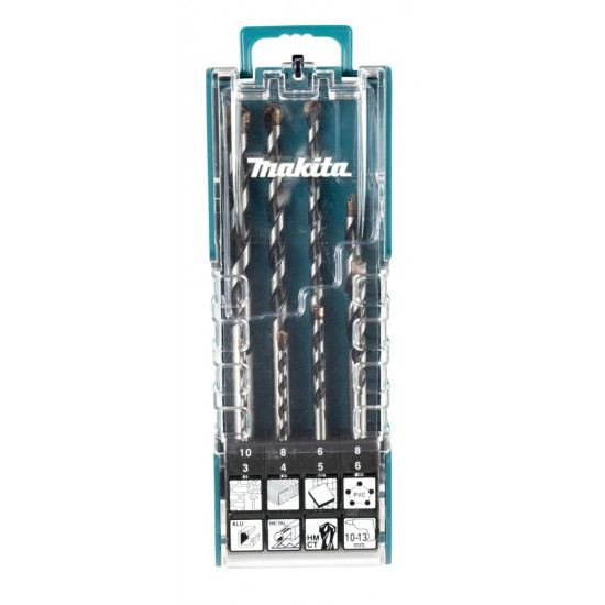 MAKITA UNIVERSAL DRILL BIT SET HM/CT 8pcs.