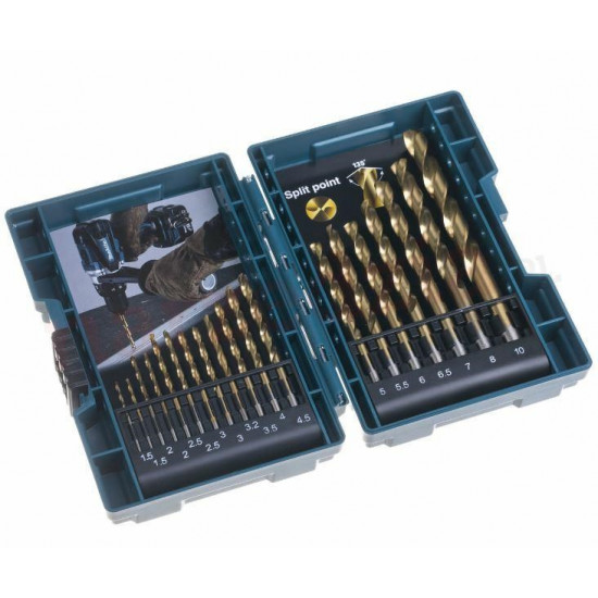 MAKITA ZEST. DRILL. TITANIUM HSS-G TIN 19pcs.