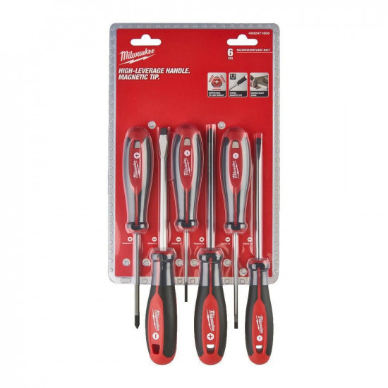 MILWAUKEE SCREWDRIVER SET 6pcs. (SL&PZ)