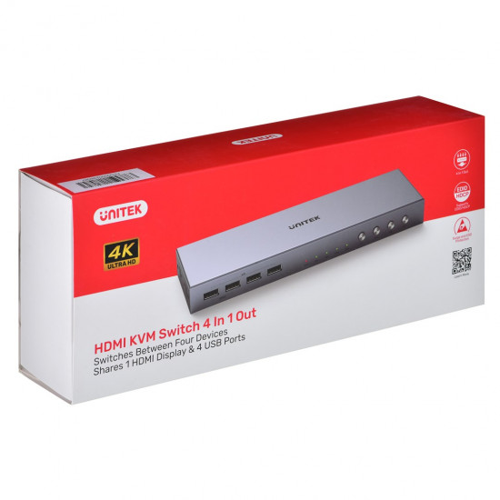 UNITEK V306A KVM switch Grey