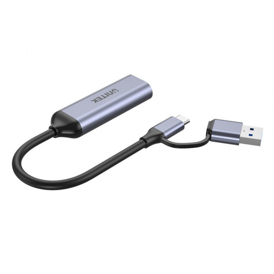 UNITEK V1167A video cable adapter USB Type-A/USB Type-C HDMI Black