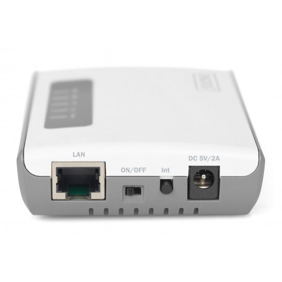 Digitus 2 Port USB 2.0 Wireless Multi-Functional Network Server, 300 Mbps