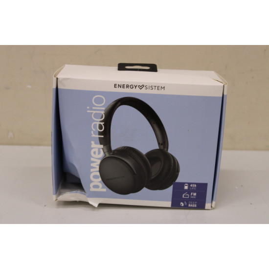 SALE OUT. Energy sistem Power Radio - Bluetooth headset with FM radio | Energy Sistem | Power Radio - Bluetooth headset with FM radio | Over-Ear Built-in microphone | USB Type-C | Black | DAMAGED PACKAGING, SCRATCHES ON THE SIDES