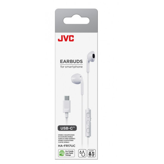 JVC HA-FR17UC USB Type-C Wired In-Ear Headphones White