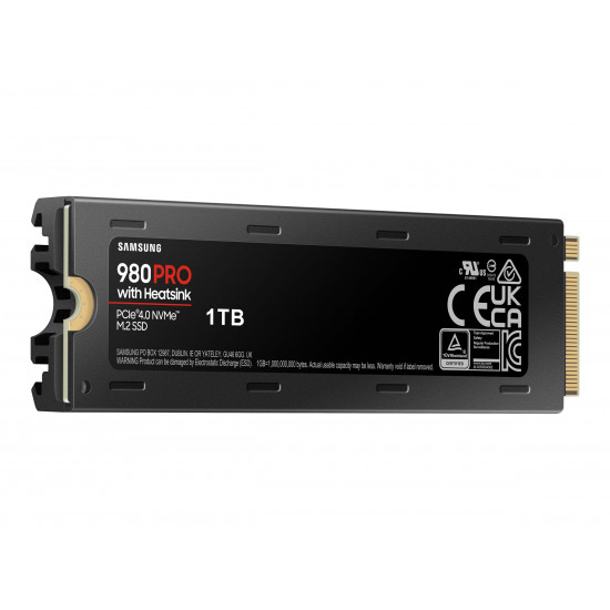 Samsung | 980 PRO with Heatsink | 1000 GB | SSD form factor M.2 2280 | Solid-state drive interface M.2 NVMe 1.3c | Read speed 7000 MB/s | Write speed 5000 MB/s