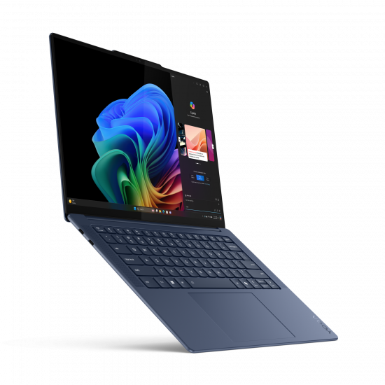 Lenovo Yoga Slim 7 14Q8X9 | Cosmic Blue | 14.5  | OLED | Touchscreen | 3K | 2944 x 1840 pixels | Glossy | Snapdragon X Elite | X1E-78-100 | 32 GB | Soldered LPDDR5x | Solid-state drive capacity 1000 GB | Qualcomm Adreno GPU | Windows 11 Home | 802.11be | Bluetooth version 5.4 | Keyboard language English | Keyboard backlit | Warranty 24 month(s) | Battery warranty 12 month(s)