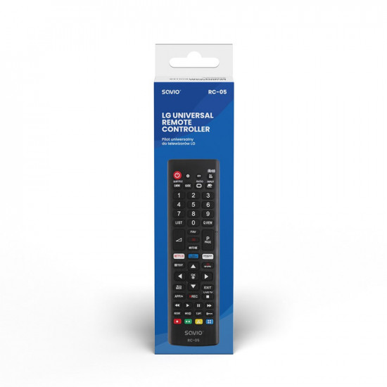 SAVIO Universal remote controller/replacement for LG TV RC-05 IR Wireless